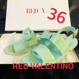 レッドヴァレンティノ(RED VALENTINO)のRED VALENTINO ラバーリボン サンダル 極美品(サンダル)