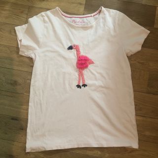 ボーデン(Boden)のBoden フラミンゴアップリケTシャツ　11-12y(Tシャツ/カットソー)