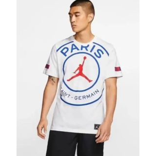 ナイキ(NIKE)の新品 nike psg Jordan Tシャツ L 白(Tシャツ/カットソー(半袖/袖なし))