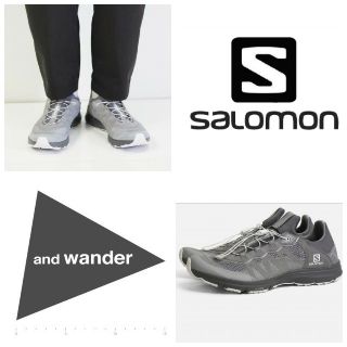 サロモン(SALOMON)の1回着用/2020春夏/別注/コラボandwander✕salomonスニーカー(スニーカー)