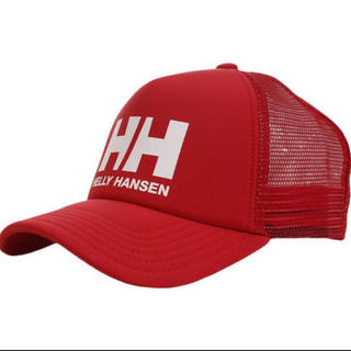 ヘリーハンセン(HELLY HANSEN)のヘリーハンセン ロゴメッシュキャップ  HCV91802 レッド 新品(キャップ)