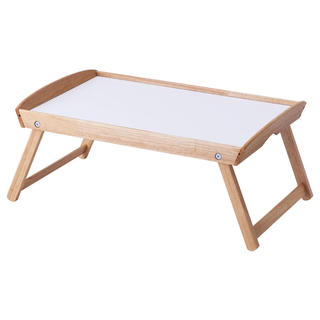 イケア(IKEA)のDJURA ジューラ ベッドトレイ, ゴムノキ, 58x38x25 cm(折たたみテーブル)