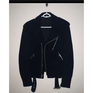 ヨウジヤマモト(Yohji Yamamoto)のyohji yamamoto pour homme メルトンライダースジャケット(ライダースジャケット)