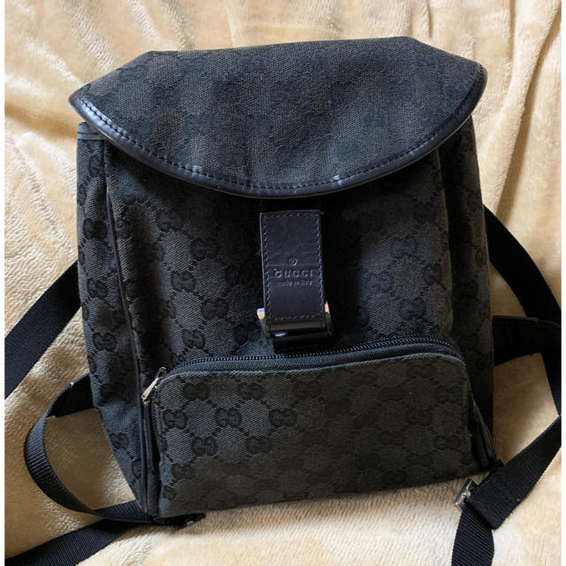 GUCCI グッチ オールドグッチ キャンバス リュック 黒 割引クーポン 33