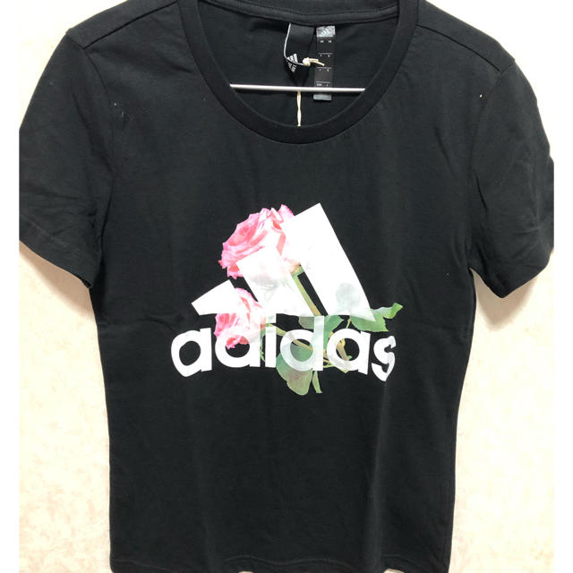 adidas(アディダス)のadidas 花柄フローラルロゴTシャツ レディースのトップス(Tシャツ(半袖/袖なし))の商品写真