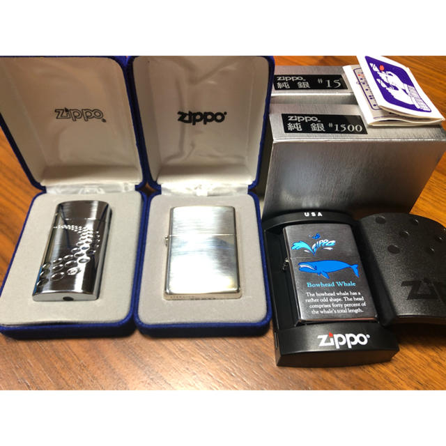 ZIPPO(ジッポー)のしっぽ様専用　zippo sterling silver 真ん中の１つ メンズのファッション小物(タバコグッズ)の商品写真