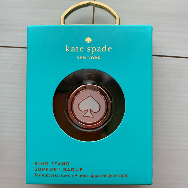 kate spade new york(ケイトスペードニューヨーク)の【激レア商品】Kate Spade New York スマホリング ピンク スマホ/家電/カメラのスマホアクセサリー(その他)の商品写真