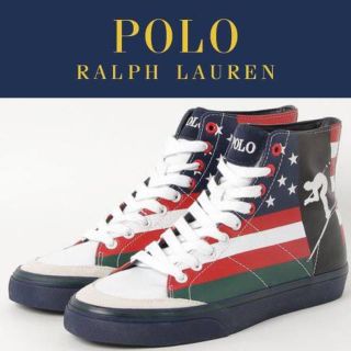 ポロラルフローレン(POLO RALPH LAUREN)のPOLO RALPH LAUREN スニーカー SKI ハイカット ラルフ 美品(スニーカー)