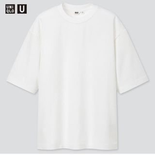 ユニクロ(UNIQLO)のUNIQLO U  エアリズムコットンオーバーサイズTシャツ（五分袖）(Tシャツ/カットソー(半袖/袖なし))