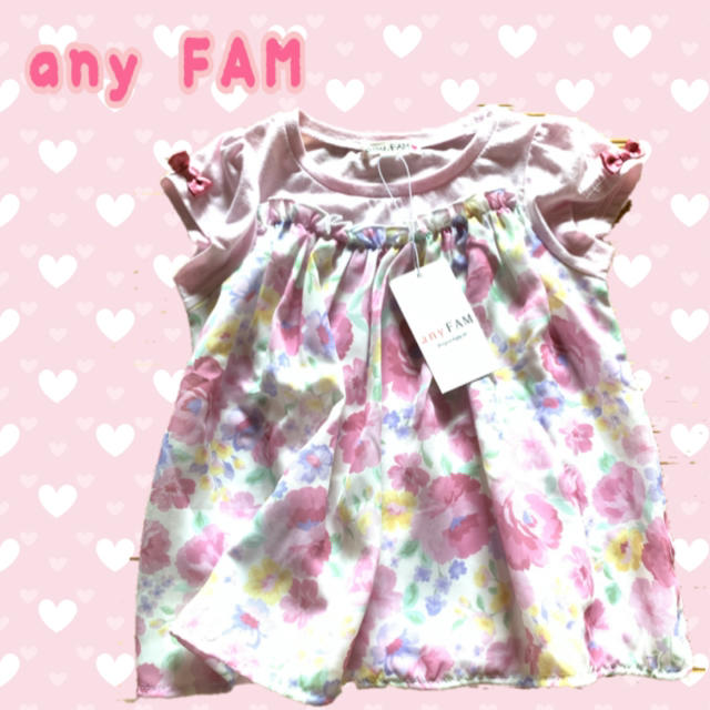 anyFAM(エニィファム)のany FAM 子供服 キッズ/ベビー/マタニティのキッズ服女の子用(90cm~)(Tシャツ/カットソー)の商品写真