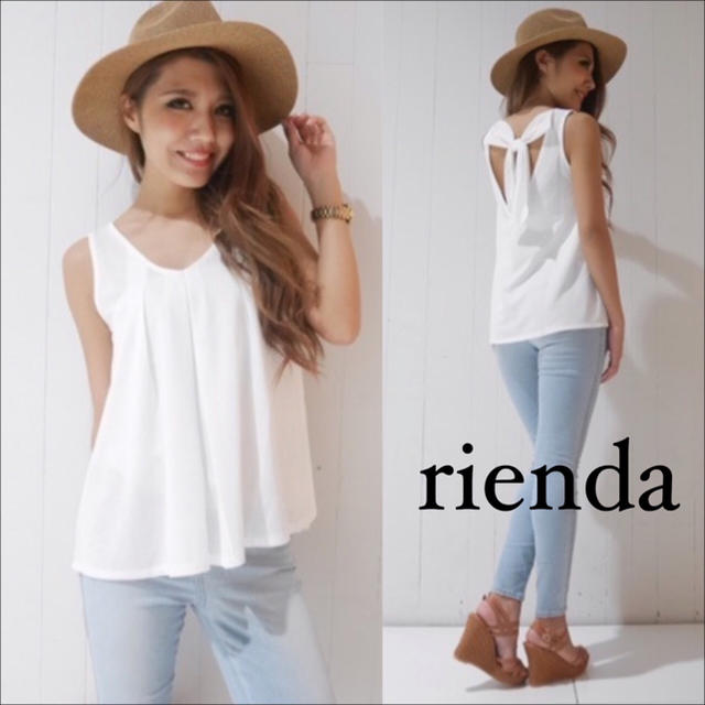 rienda(リエンダ)のrienda Back リボン フレア トップス♡ロイヤルパーティー デュラス レディースのトップス(カットソー(半袖/袖なし))の商品写真