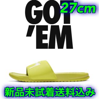 ナイキ(NIKE)の黄色　イエロー　STUSSY × NIKE BENASSI 27cm(サンダル)