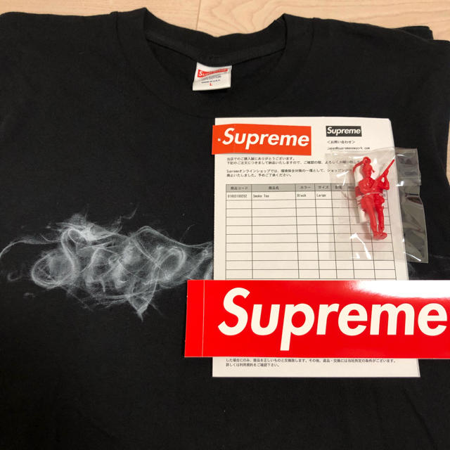 supreme smoke teeシュプリームスモークTシャツ黒L ブラック