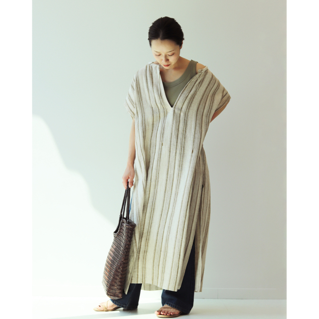 Plage(プラージュ)のplage 【R’IAM】Kaftan ワンピース キャメル レディースのワンピース(ロングワンピース/マキシワンピース)の商品写真