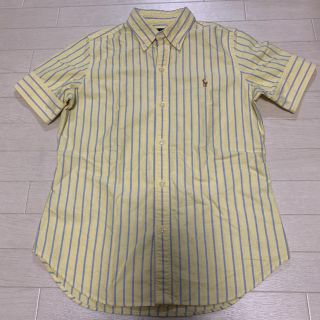 ラルフローレン(Ralph Lauren)の【良品】 ラルフローレン 半袖シャツ ストライプシャツ イエロー 7号サイズ(シャツ/ブラウス(半袖/袖なし))