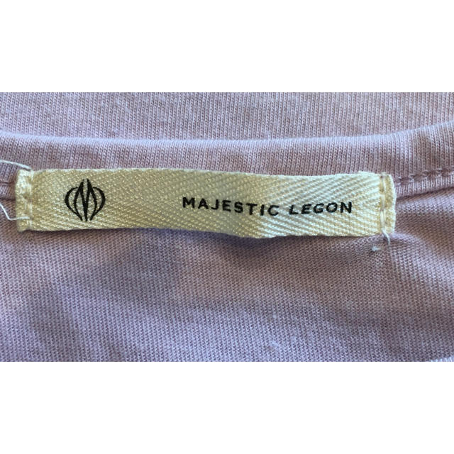 MAJESTIC LEGON(マジェスティックレゴン)の丈短め　切りっぱなしTシャツ レディースのトップス(Tシャツ(半袖/袖なし))の商品写真