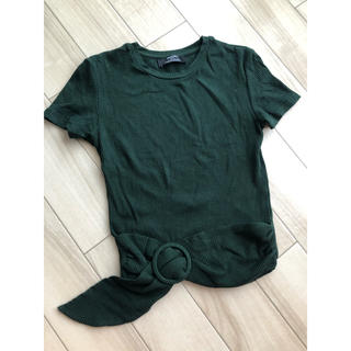 ベルシュカ(Bershka)のBershka ダークグリーン　XS Tシャツ(Tシャツ(半袖/袖なし))