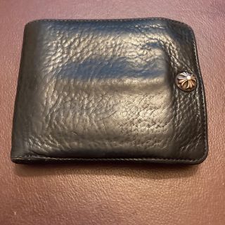 クロムハーツ(Chrome Hearts)の[かーくん様専用)クロムハーツワンスナップウォレット レザー クロ　スボタン　黒(折り財布)