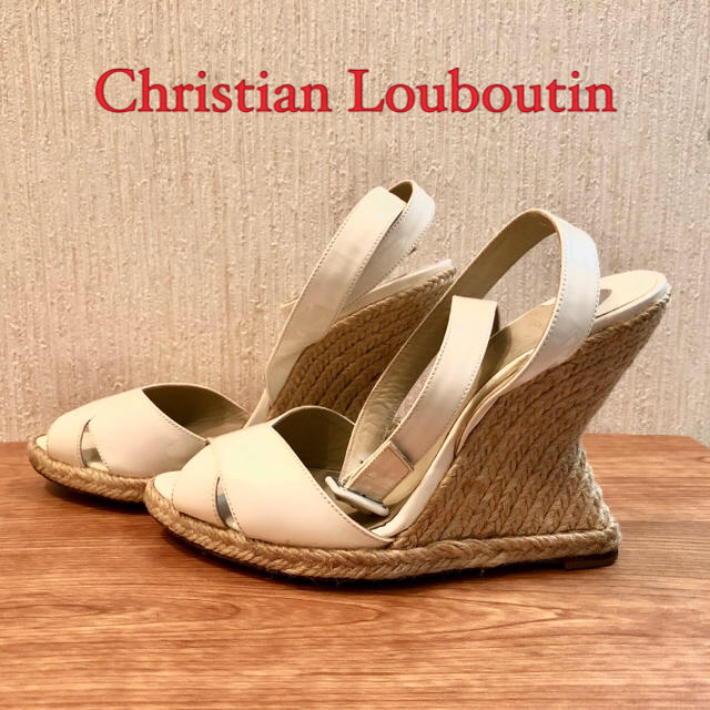 Christian Louboutin(クリスチャンルブタン)の【レア！】クリスチャンルブタン サンダル ホワイト レディースの靴/シューズ(ハイヒール/パンプス)の商品写真