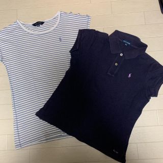 ラルフローレン(Ralph Lauren)のラルフローレン 150  ポロシャツ ボーダー Tシャツ キッズ　女の子(Tシャツ/カットソー)