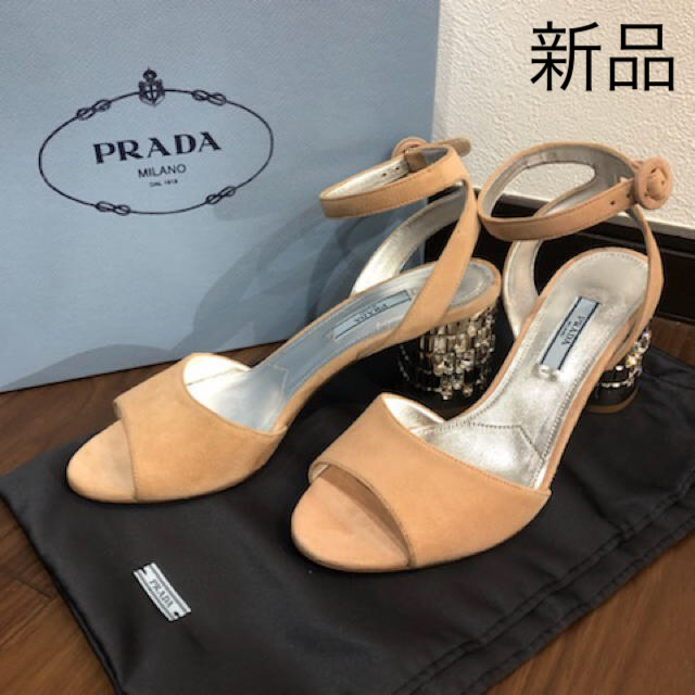 PRADA - 値下げ 新品 プラダ PRADA サンダル クリスタル ビジュー 24cmの通販 by CMY shop｜プラダならラクマ