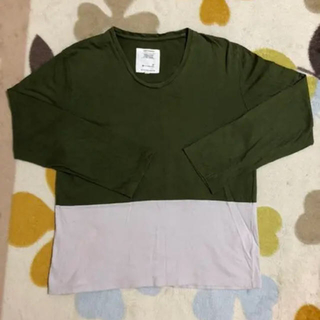 アーバンリサーチ(URBAN RESEARCH)のURBAN RESEARCH シャツ 40 グレー×グリーン(Tシャツ/カットソー(七分/長袖))