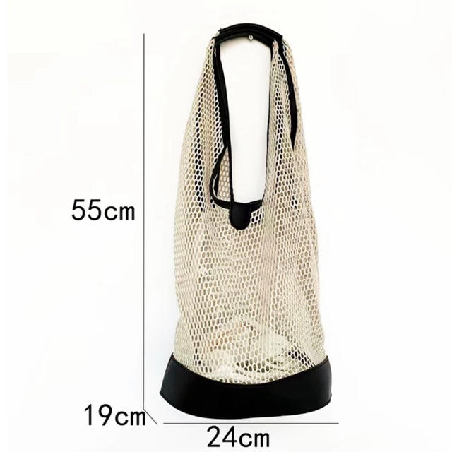 TODAYFUL(トゥデイフル)のMesh bag メッシュバッグ　ブラウン　　ビーチバッグ ハンドメイドのファッション小物(バッグ)の商品写真