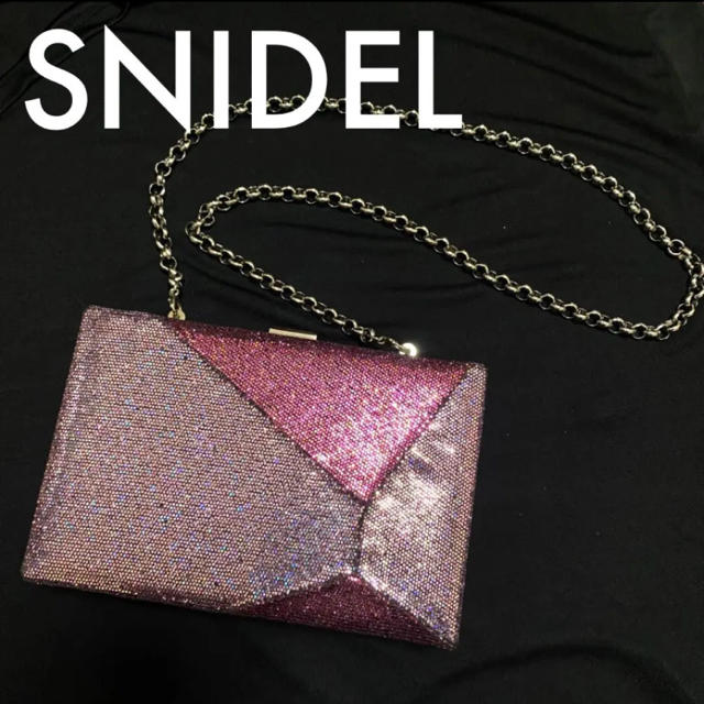 SNIDEL(スナイデル)のスナイデル SNIDEL パーティーバッグ【ピンク グリッター ショルダー】 レディースのバッグ(ショルダーバッグ)の商品写真