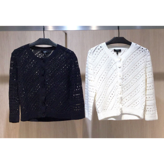 theory - Theory 18SS 鍵編みニットカーディガンの通販 by yu♡'s shop