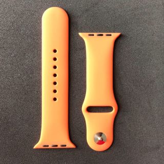 Apple Watch アップルウォッチ用ベルト　オレンジ　SM 42 44(その他)