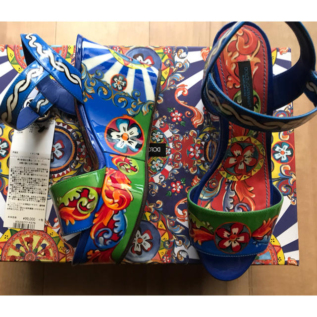DOLCE&GABBANA(ドルチェアンドガッバーナ)のほるもん様専用　最終価格　ドルガバ  ウエッジソール  レディースの靴/シューズ(サンダル)の商品写真