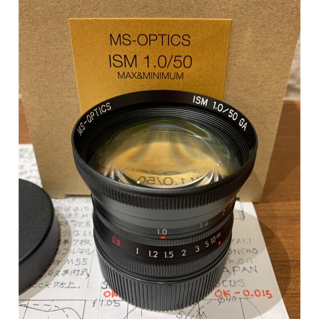 LEICA(ライカ)の宮崎光学　MS-OPTICS  ISM 50mm F1.0 Black(M) スマホ/家電/カメラのカメラ(レンズ(単焦点))の商品写真