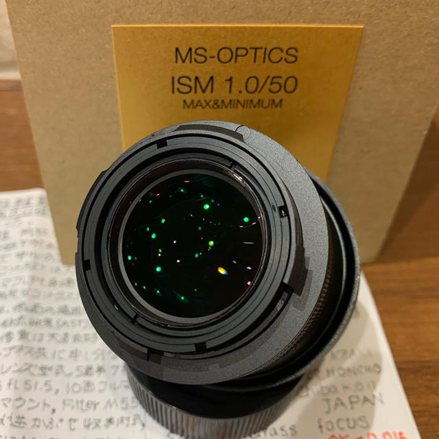 LEICA(ライカ)の宮崎光学　MS-OPTICS  ISM 50mm F1.0 Black(M) スマホ/家電/カメラのカメラ(レンズ(単焦点))の商品写真