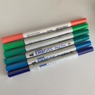 ツキネコ　EMBOSS Dual Pen 6pcs. （6）(はんこ)