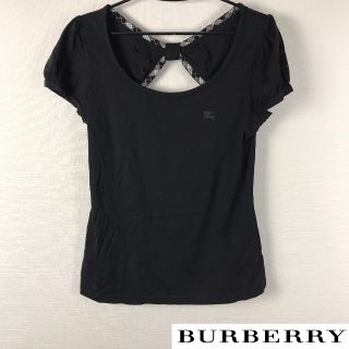 バーバリーブルーレーベル(BURBERRY BLUE LABEL)の美品 BURBERRY BLUE LABEL 半袖カットソー ブラック(カットソー(半袖/袖なし))