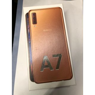 ギャラクシー(Galaxy)の【新品未開封】Galaxy A7 ゴールド 64GB SIMフリー(スマートフォン本体)