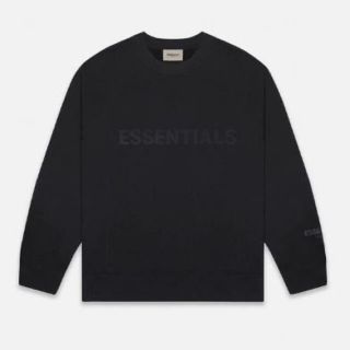 フィアオブゴッド(FEAR OF GOD)のessentials ブラック クルーネック プルオーバー スウェットシャツ(スウェット)