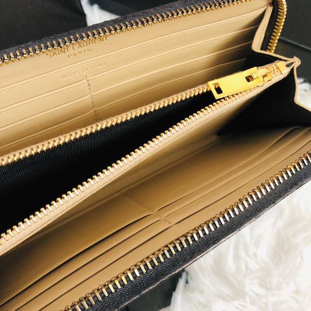 極美品saintlaurentイヴサンローラン長財布ラウンドファスナークロコ