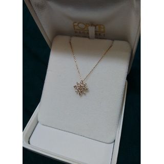 ヴァンドームアオヤマ(Vendome Aoyama)の最終 ダイヤモンド 0.5ct k18 YG フラワーデザインネックレス(ネックレス)