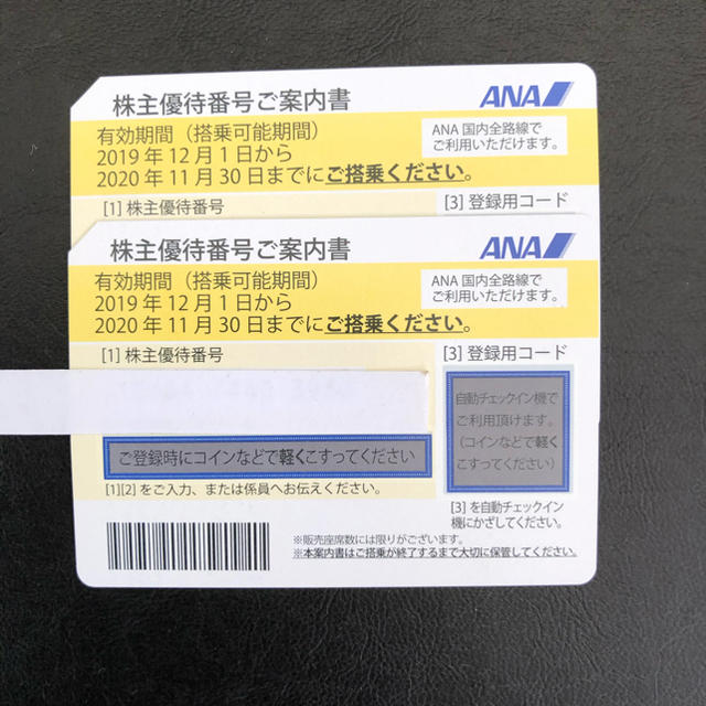 ANA(全日本空輸)(エーエヌエー(ゼンニッポンクウユ))のANA株主優待券　　2枚セット2021年5月末延長 チケットの優待券/割引券(その他)の商品写真