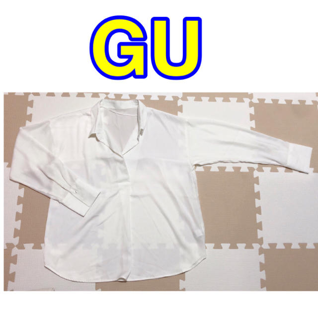 GU(ジーユー)の値下げ　未使用【GU】シースルーシャツ 長袖 オープンカラー レディースのトップス(シャツ/ブラウス(長袖/七分))の商品写真