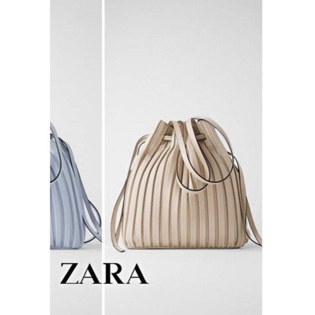 ZARA(ザラ)の未使用　ZARA プリーツバッグ　巾着　ショルダー レディースのバッグ(ショルダーバッグ)の商品写真