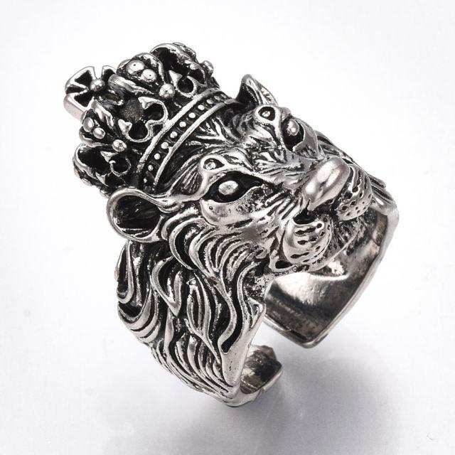 【Z44】ライオンキングの指輪　リング メンズのアクセサリー(リング(指輪))の商品写真