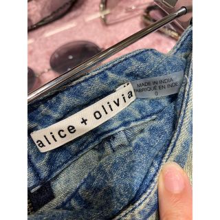 美品 アリスオリビア ALICE OLIVIA スカート デニム パッチワーク ボトムス レディース 26 インディゴブルー