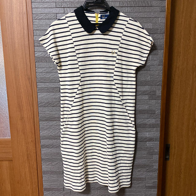 FRED PERRY(フレッドペリー)のFred Perry（フレッドペリー）ワンピース　ボーダー柄　　新品未使用 レディースのワンピース(ひざ丈ワンピース)の商品写真