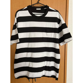 ジーユー(GU)のボーダーTシャツ　黒×白(Tシャツ/カットソー(半袖/袖なし))