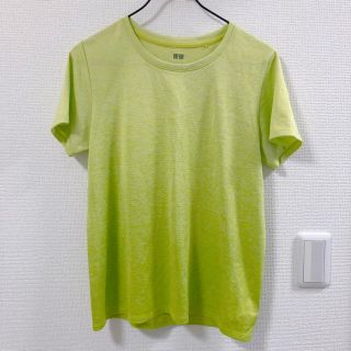 ユニクロ(UNIQLO)の咲ちゃんさん専用☆ユニクロUNIQLOドライEX Tシャツ ライムグリーン (Tシャツ(半袖/袖なし))