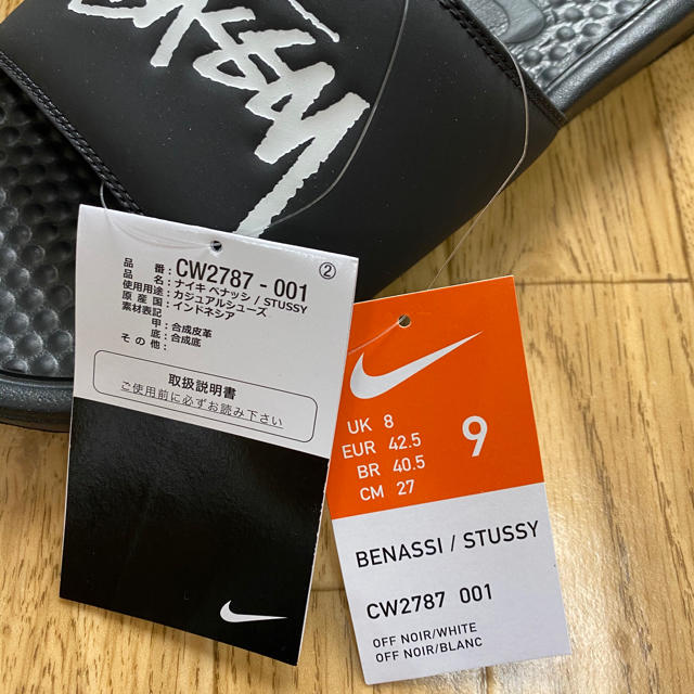 NIKE(ナイキ)のNIKE STUSSY べナッシ US9 27 ナイキ ステューシー サンダル メンズの靴/シューズ(サンダル)の商品写真