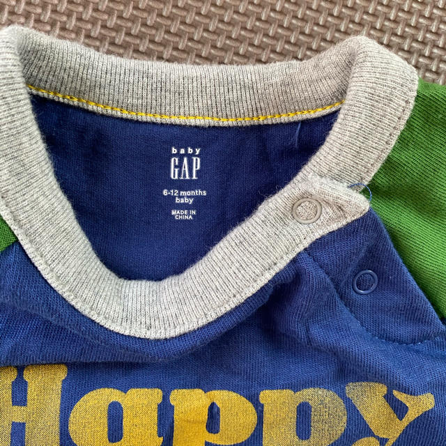 babyGAP(ベビーギャップ)のロンパース 70 ギャップ baby GAP 6〜12ヶ月 半袖 男の子 青 キッズ/ベビー/マタニティのベビー服(~85cm)(ロンパース)の商品写真