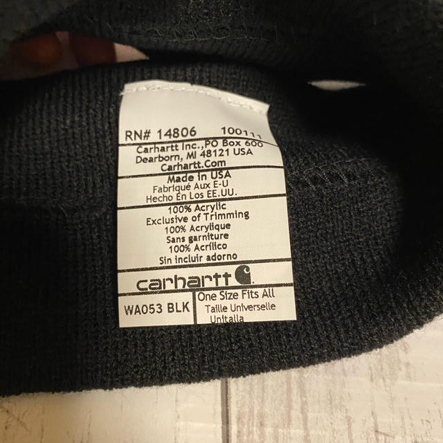 carhartt(カーハート)の新品 carhartt ヘアバンド ブラック 黒 made in usa メンズの帽子(その他)の商品写真